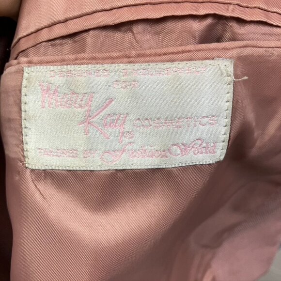 Mark Kay Vintage Skirt Suit Set Pink Grey Womens 6/8 Barbiecore Retro 70's 80's - Picture 12 of 16